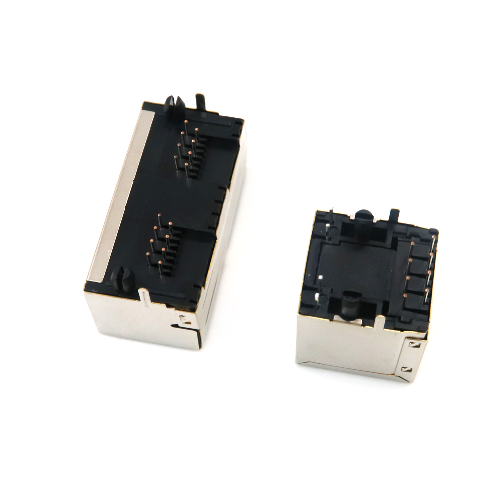 高品质 rj45 RJ45 模块化插孔 8P8C Connector rj45 直角带 LED 带闩锁 1X1 端口母 rj11 插座 Connector