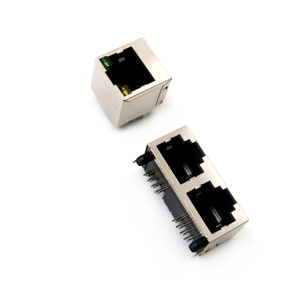 高品质 rj45 RJ45 模块化插孔 8P8C Connector rj45 直角带 LED 带闩锁 1X1 端口母 rj11 插座 Connector